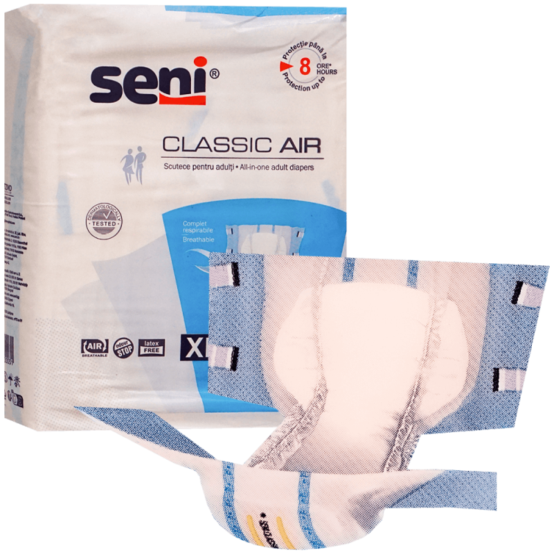 Scutece adulți Classic Air, Extra Large, 10 bucăți, Seni